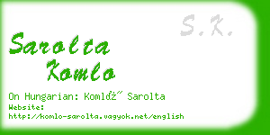 sarolta komlo business card